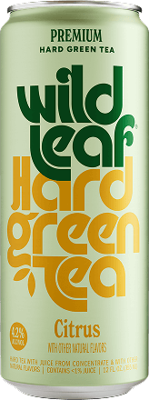 A can of Citrus Wild Leaf Hard Green Tea