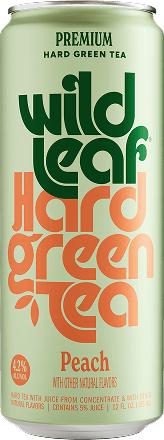 A can of Peach Wild Leaf Hard Green Tea