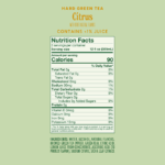 Nutrition information for Citrus Wild Leaf Hard Green Tea