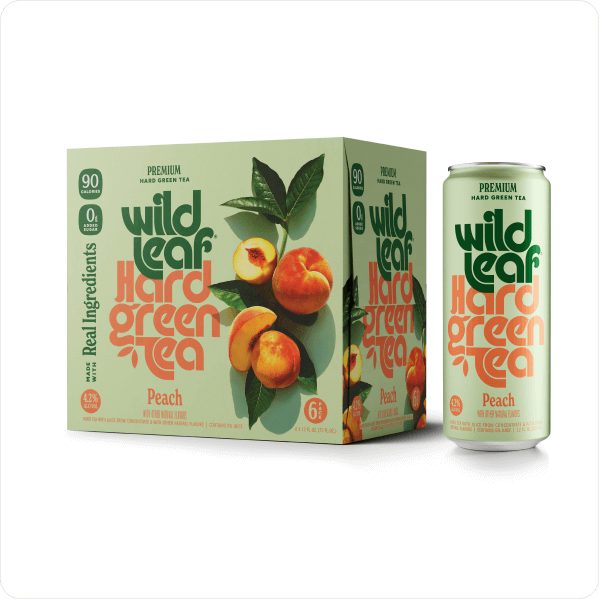 A package of Peach Wild Leaf Hard Green Tea
