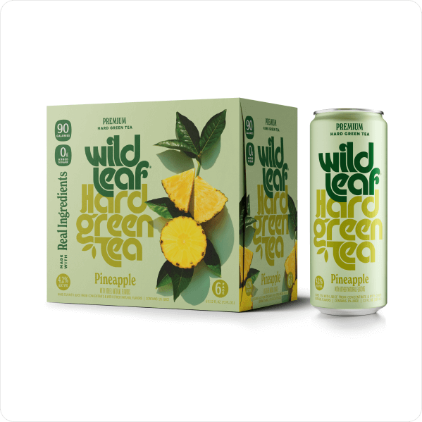 A package of Pineapple Wild Leaf Hard Green Tea